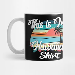 Funny Retro Vintage This Is My Hawaiian Shirt Mug